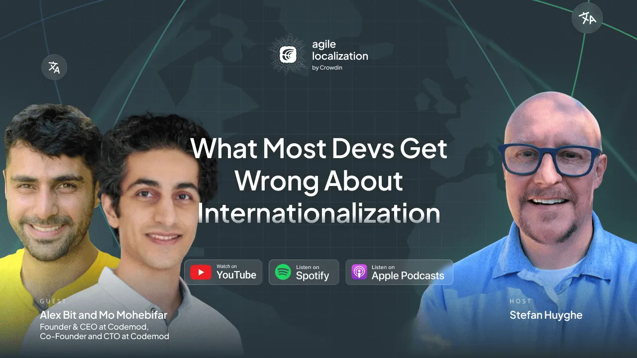 Crowdin Agile Localization podcast with Codemod - Alex Bit & Mo Mohebifar